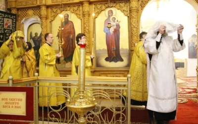 Божественная литургия Архиерейским чином, в Неделю 29-ю по Пятидесятнице