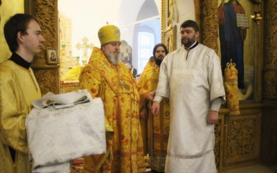 Божественная литургия Архиерейским чином, в Неделю 29-ю по Пятидесятнице