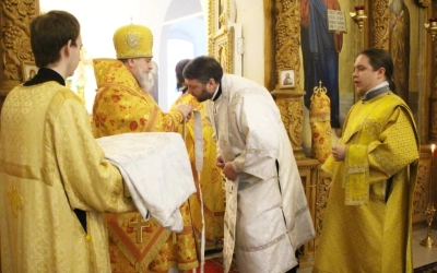 Божественная литургия Архиерейским чином, в Неделю 29-ю по Пятидесятнице