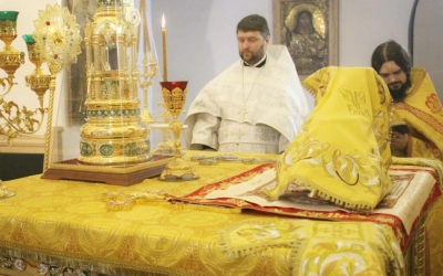 Божественная литургия Архиерейским чином, в Неделю 29-ю по Пятидесятнице