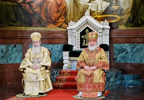 Преосвященнейший Сергий, епископ Вяземский и Гагаринский сослужил Предстоятелям Иерусалимской и Русской Православных Церквей