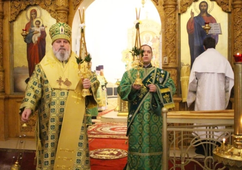 Епископ Сергий возглавил праздничную Божественную литургию в день памяти Прп. Аркадия Вяземского