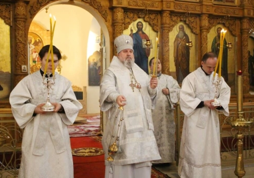 Служение Епископа Сергия в день Вселенской родительской (мясопустной) субботы