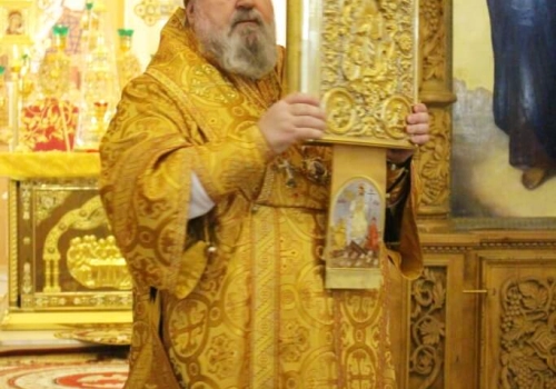 Епископ Вяземский и Гагаринский Сергий возглавил Всенощное бдение накануне Недели о Страшном суде