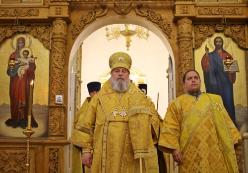 Служение Епископа Вяземского и Гагаринского Сергия накануне Недели 12-й по Пятидесятнице