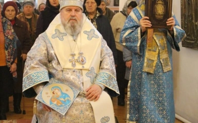 Служение Епископа Сергия в праздник Сретения Господня