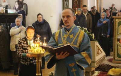 Служение Епископа Сергия в праздник Сретения Господня