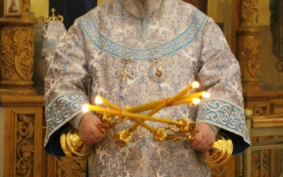 Служение Епископа Сергия в праздник Сретения Господня