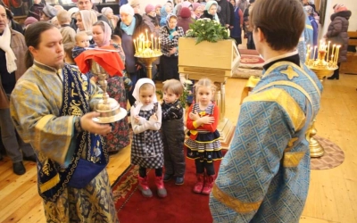 Служение Епископа Сергия в праздник Сретения Господня