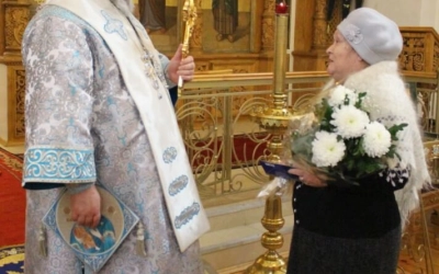 Служение Епископа Сергия в праздник Сретения Господня