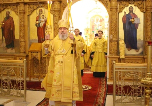 Епископ Вяземский и Гагаринский Сергий совершил Всенощное бдение в канун праздника Свт. Николая, Архиепископа Мир Ликийских Чудотворца