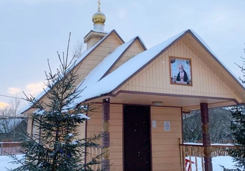 Божественная Литургия в храме Преподобного Серафима Саровского села Ельня Гагаринского района