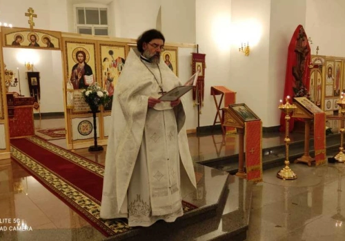 В праздник Светлого Христова Воскресения, в Благовещенском соборе города Гагарин было совершено Пасхальное богослужение