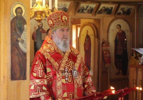 Епископ Вяземский и Гагаринский Сергий совершил Божественную литургию в храме Вмч. Гео́ргия Победоносца с. Канютино