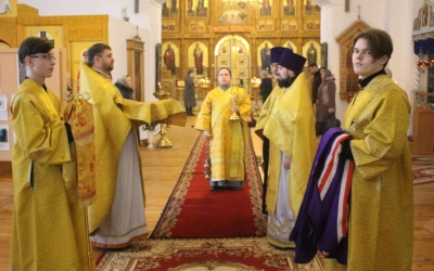 Служение епископа Сергия в Неделю сыропустную