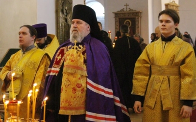 Служение епископа Сергия в Неделю сыропустную
