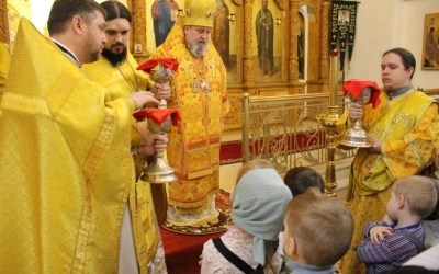 Служение епископа Сергия в Неделю сыропустную