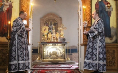 Епископ Сергий совершил Литургию Преждеосвященных Даров в Троицком соборе