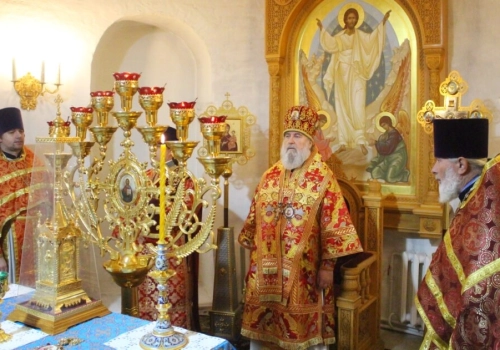 В день Усекновения главы Иоанна Крестителя, Епископ Вяземский и Гагаринский Сергий совершил Божественную литургию в Иоанно-Предтеченском женском монастыре