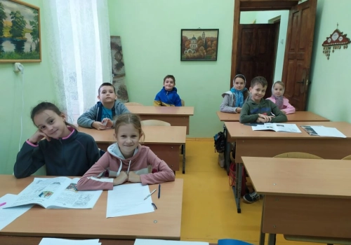 Начало занятий в детской приходской группе архиерейского подворья Благовещенского собора города Гагарин