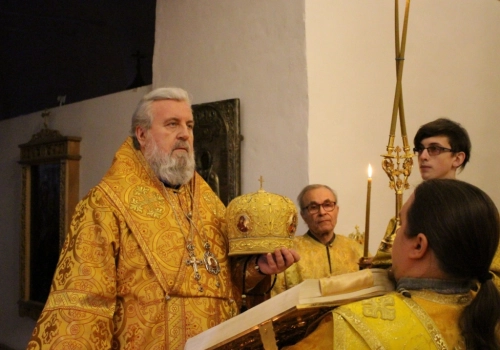 Епископ Вяземский и Гагаринский Сергий совершил Всенощное бдение в Свято-Троицком кафедральном соборе г. Вязьмы