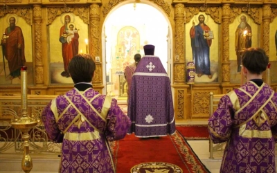 служение Епископа Сергия накануне Недели 2-ой Великого поста