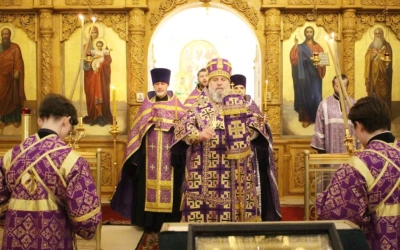 служение Епископа Сергия накануне Недели 2-ой Великого поста