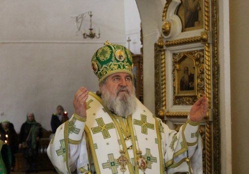 В Вербное воскресение епископ Сергий совершил Божественную литургию в кафедральном соборе города Вязьмы