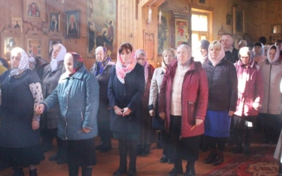 служение Епископа Сергия в третью Неделю Великого поста, Крестопоклонную