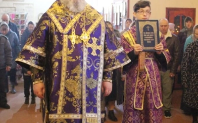 служение епископа Сергия в Неделю 5-ю Великого поста, день памяти прп. Марии Египетской