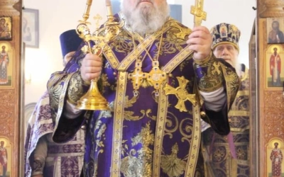 служение епископа Сергия в Неделю 5-ю Великого поста, день памяти прп. Марии Египетской