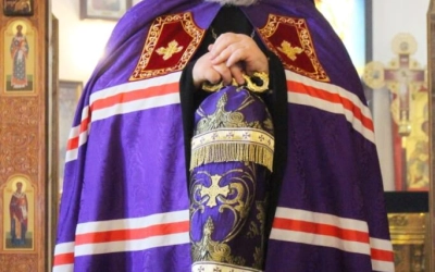 служение епископа Сергия в Неделю 5-ю Великого поста, день памяти прп. Марии Египетской