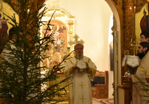 Преосвященнейший Сергий епископ Вяземский и Гагаринский возглавил Рождественскую Божественную литургию в Свято-Троицком кафедральном соборе города Вязьмы