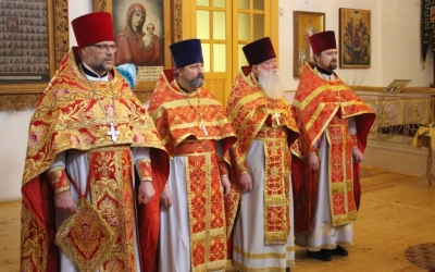 служение Епископа Сергия в день Престольного праздника