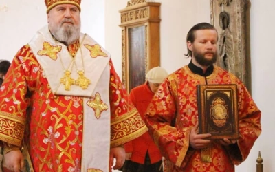 служение Епископа Сергия в день Престольного праздника