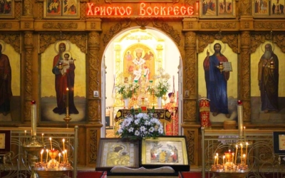 служение Епископа Сергия в день Престольного праздника