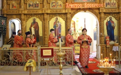 служение Епископа Сергия в день Престольного праздника