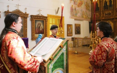 служение Епископа Сергия в день Престольного праздника