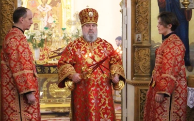 служение Епископа Сергия в день Престольного праздника