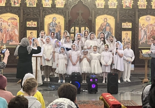 В Благовещенском соборе города Гагарин состоялась детская Литургия