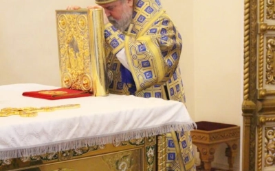 Служение Епископа Сергия в день празднования иконы Божией Матери