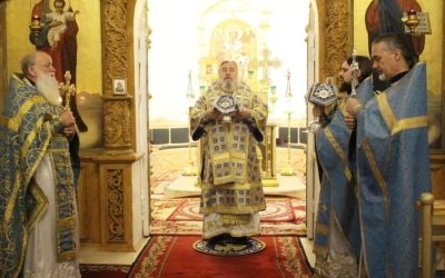 Служение Епископа Сергия в день празднования иконы Божией Матери