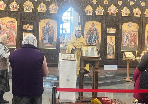 Божественная Литургия в Благовещенском соборе города Гагарина