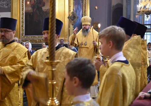 Митрополит Исидор возглавил Всенощное бдение в канун Недели 1-й по Пятидесятнице, Всех святых