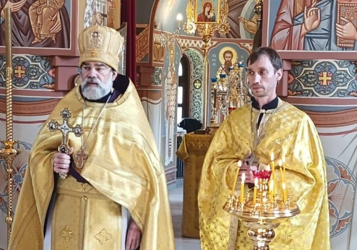 Божественная литургия в храме Александра Невского села Аржаники Гагаринского района