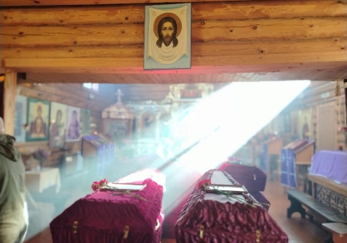 Состоялось отпевание останков воинов времён Великой Отечественной войны в с. Темкино