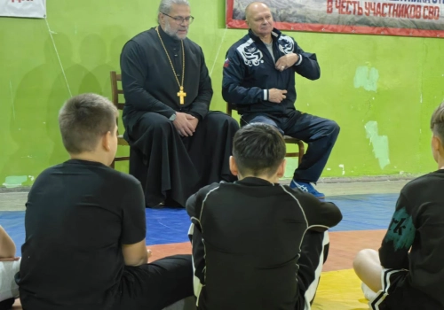 Встреча священника с воспитанниками военно-спортивного патриотического клуба «Ратибор»