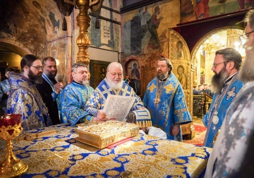 В праздник Введения во храм Пресвятой Богородицы Святейший Патриарх Кирилл совершил Литургию в Успенском соборе Московского Кремля и возглавил хиротонию архимандрита Алексия (Куклева) во епископа Вяземского и Гагаринского