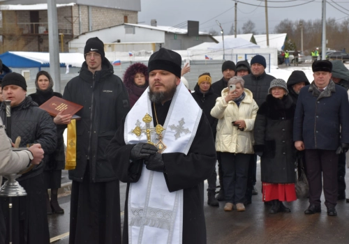 Епископ Вяземский и Гагаринский Алексий принял участие в торжественном открытии путепровода в г. Вязьме