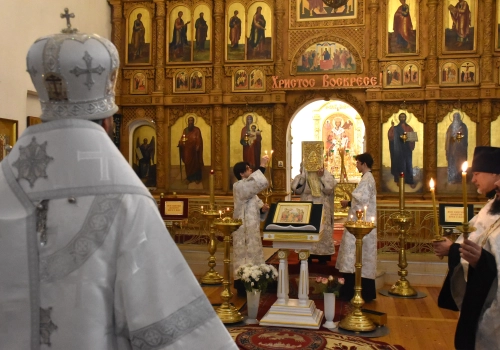 Владыка Алексий совершил Всенощное бдение в канун Недели перед Богоявлением в соборе г. Вязьмы